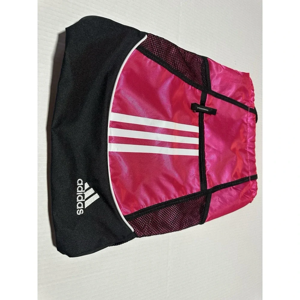 adidas Alliance II Sackpack Sport Team Shock One Pink 18x13 Bag Backpack Pull